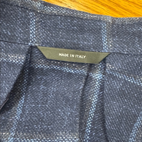 Phineas Cole by Paul Stuart mens 38S blue plaid wool silk 3-button sport coat - Picture 4 of 6